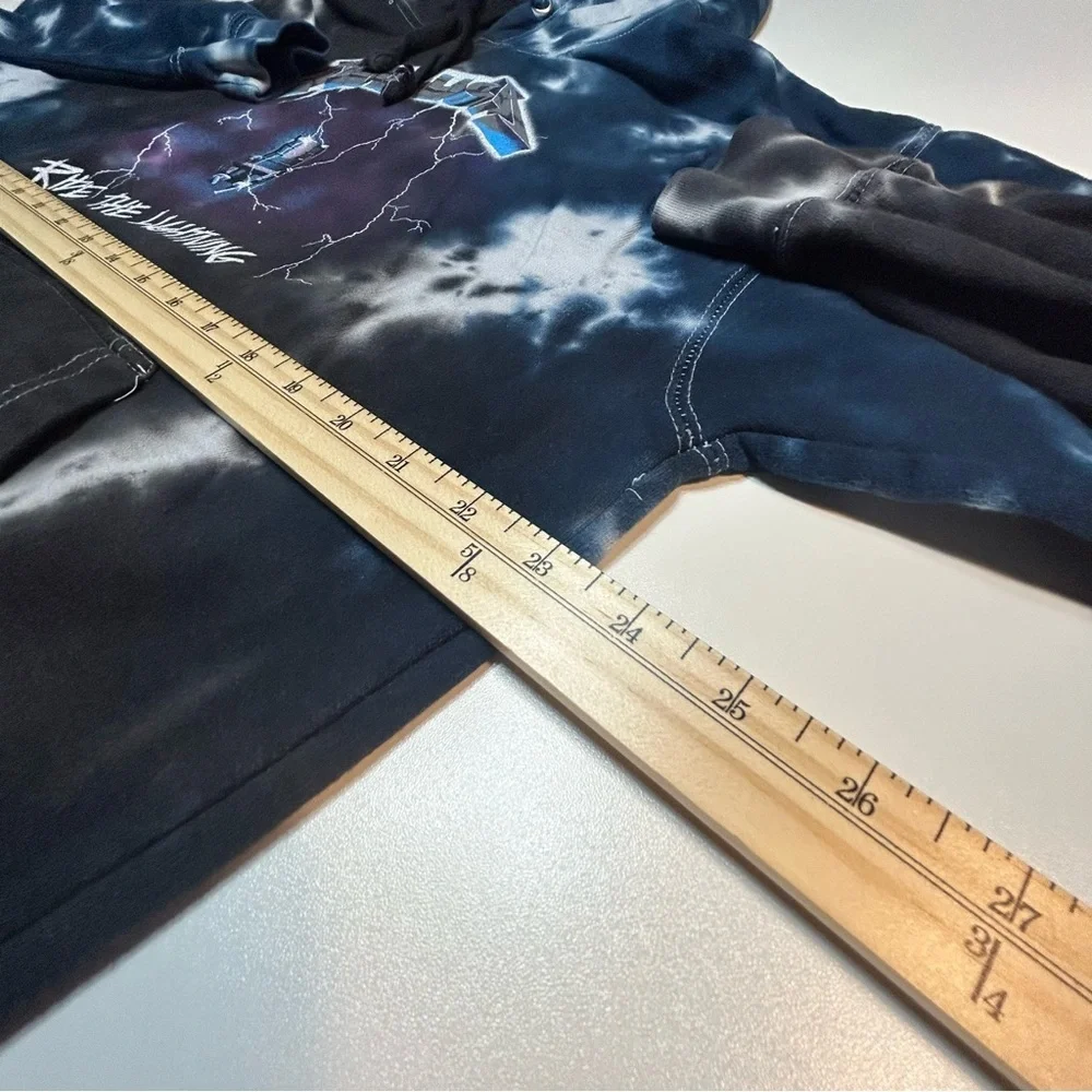 Metallica Ride The Lightning Blue Tie-Dye Pullover Hoodie - Picture 4 of 5
